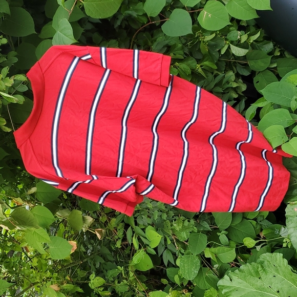 Ralph Lauren Red White And Blue Striped Men's Short Sleeve Polo Shirt XL - Picture 8 of 9